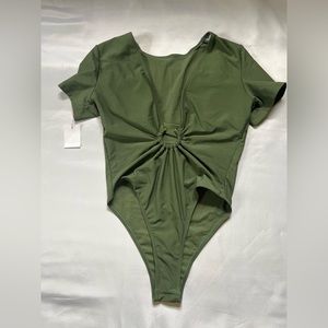 High cut one piece swimsuit